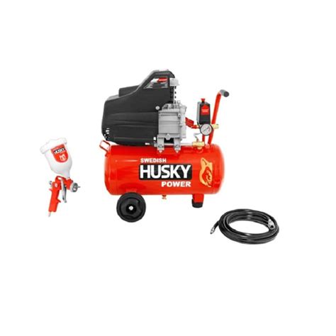 Compresor Husky 2.5hp Y 25l Con Pistola Y Manguera