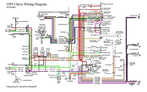 Color of wire and termination: 55 Chevy Color Wiring Diagram | 1955 Chevrolet | Pinterest | Chevy and Colors