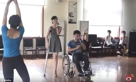 One Legged Chinese Woman Who Wears High Heels Performs In