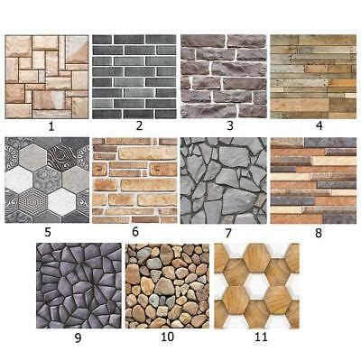Geometrische formen und viele andere 3d tapeten, werten ihr eigenheim nicht nur optisch auf. 3D Geometrie Ziegelstein Selbstklebend Wandaufkleber Wand ...