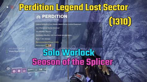 Destiny 2 Perdition Legend Lost Sector 1310 Solo Warlock Season Of