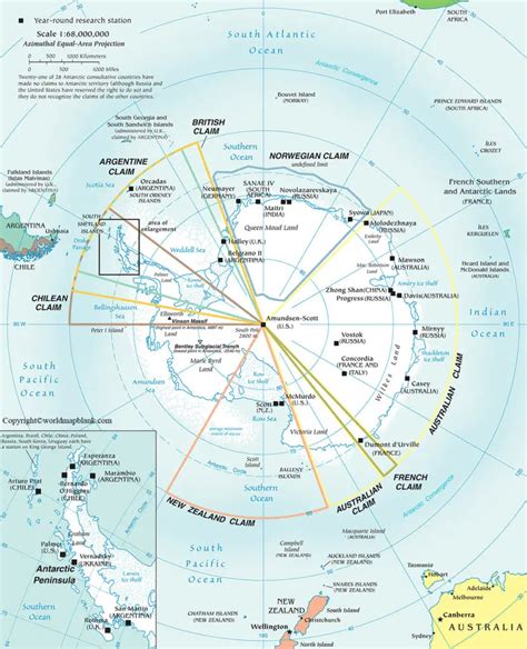 Labeled Map Of Antarctica