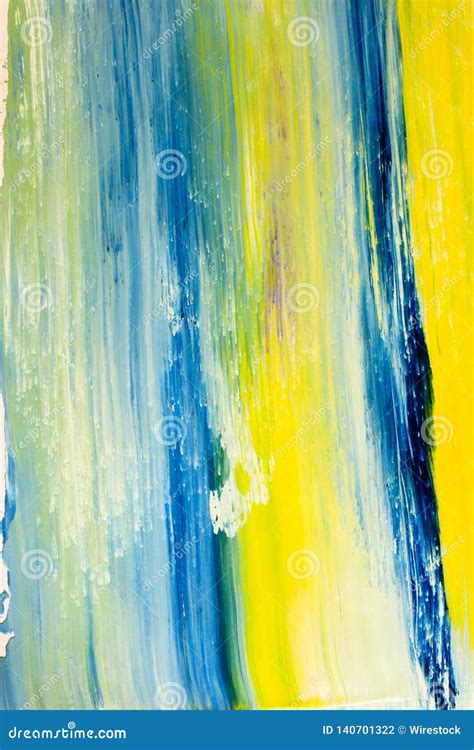 Blue And Yellow Paint Stock Photo Image Of Pattern 140701322