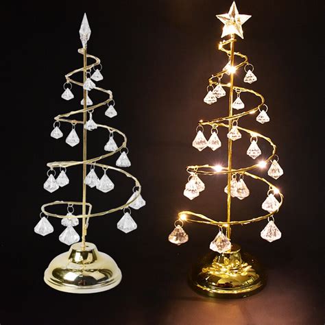 Christmas Tree Lights Ornaments Wrought Iron Diamonds Colorful Creative