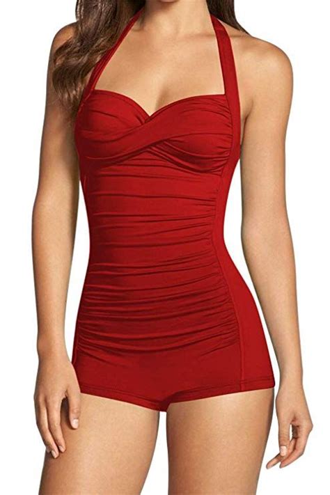It's made with soft jersey knit fabric, looks amazing to all babies and suits with many set ups. Sovoyontee Women's One Piece Tummy Control Swimwear Boyleg ...