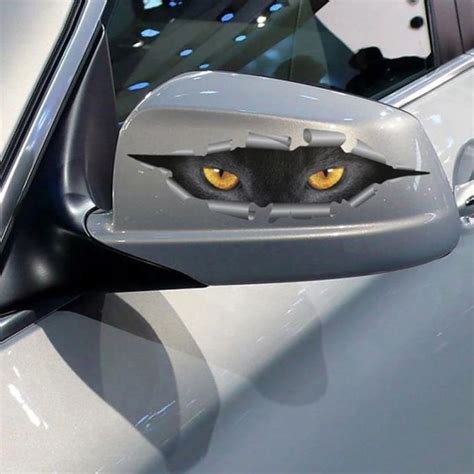 Ccwolf Sale 3d Car Styling Funny Cat Eyes Peeking Car Sticker