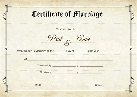 printable certificate of marriage learn how to create personalized wedding certificate templates