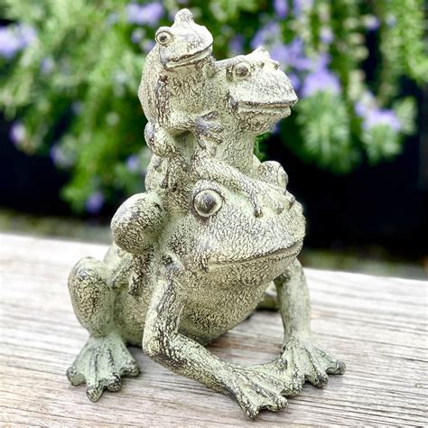 Three Frogs Garden Ornament By London Garden Trading