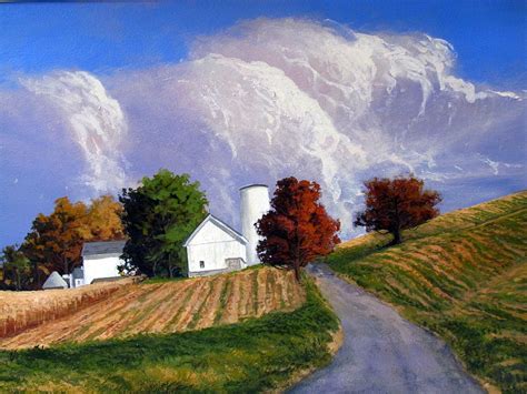 Country Scene Painting By Milan Melicharek