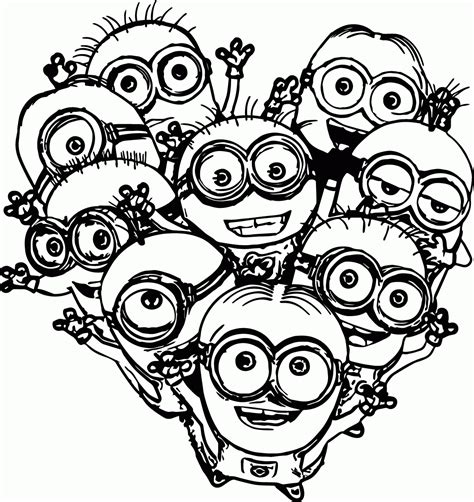 Minions Coloring Pages Childrens Film Free Minion Clipart Cartoon