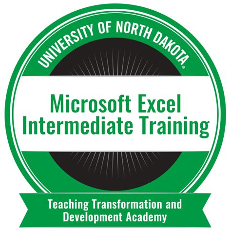 Microsoft Excel Intermediate Training Credly