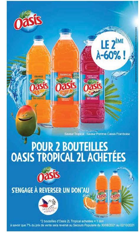 Promo Oasis Tropical 2l Chez Cora Icataloguefr