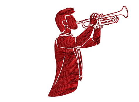 Marching Band Trumpet Player Clipart