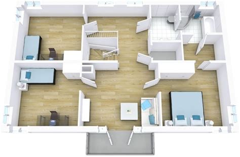 3D floor plan for second floor featuring hardwood floors ... Want to discover art related to roomsketcher?