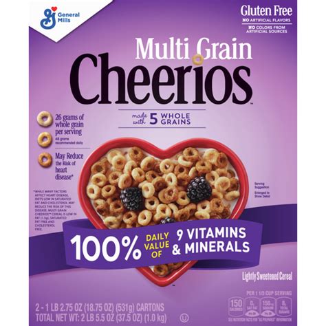 Cheerios Multi Grain Gluten Free Multigrain Cereal 1875 Oz Instacart