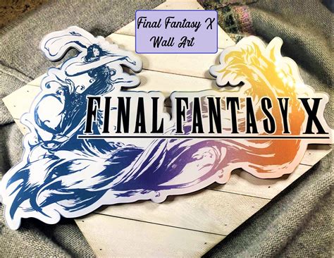 Final Fantasy X Logo Wall Decor Tidus Yuna Ffx Logo Etsy