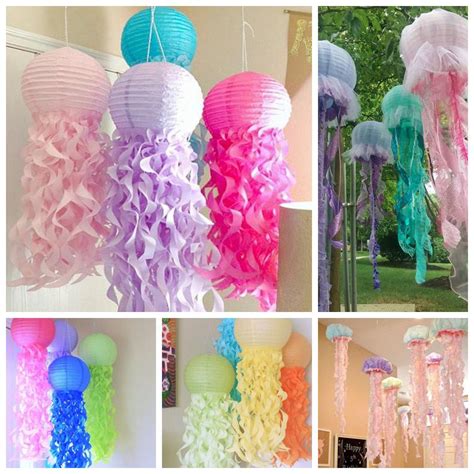 Diy Hanging Jellyfish Party Decoration Honeycomb Craft Pastel Mermaid