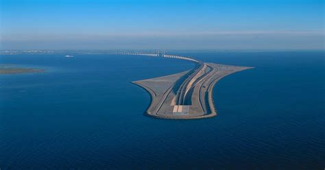 A Bridge That Turns Into An Underwater Tunnel Connecting Denmark And
