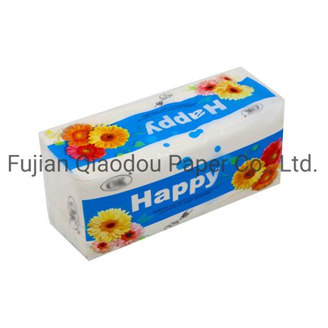 China Qiaodou Customized Printing Soft Pack Facial Disposable Tissue Paper China Facial Tissue