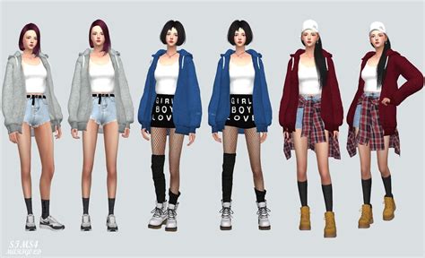 Sims 4 Ccs The Best Hoodie With Crop Top