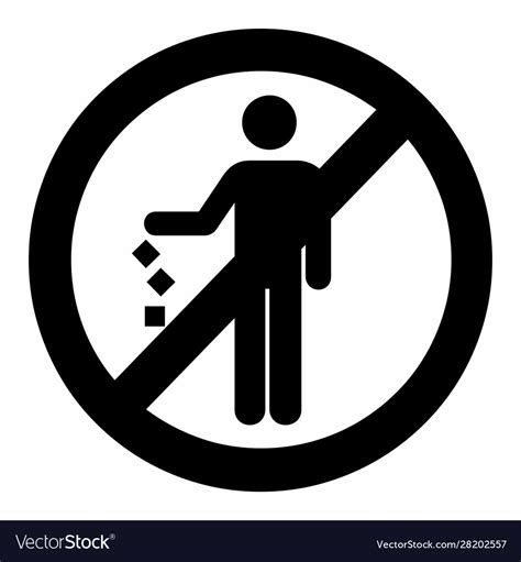 Do Not Litter Sign Royalty Free Vector Image Vectorstock