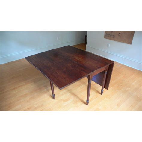 Antique Early Cherry Drop Leaf Consoledining Table Chairish