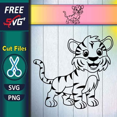 Baby Tiger SVG Free Tiger Outline Svg Free SVG FIles