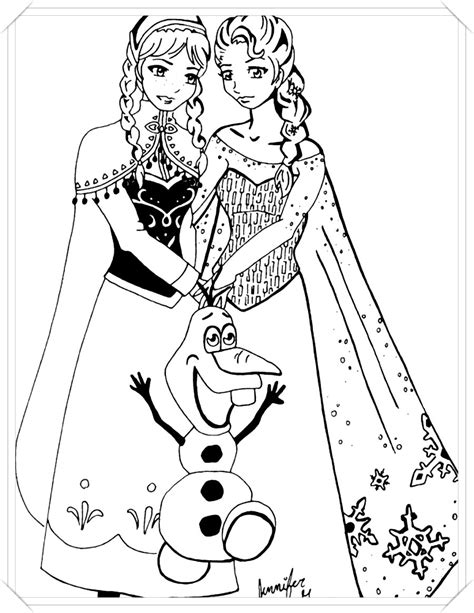 Frozen Elsa Para Colorear 🥇 Dibujo Imágenes