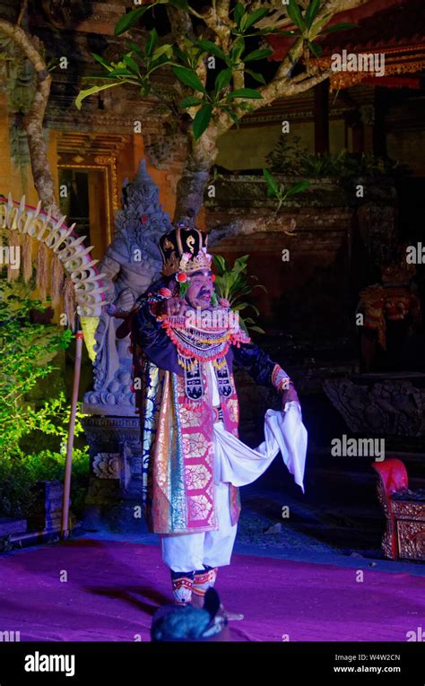 Mature Male Traditional Balinese Dancer At The Royal Palace Heritage
