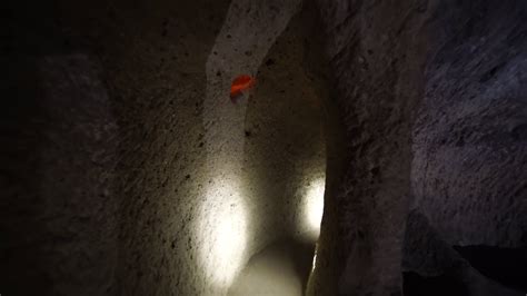 Dark Derinkuyu Underground City Caves In Stock Footage Sbv 334024365