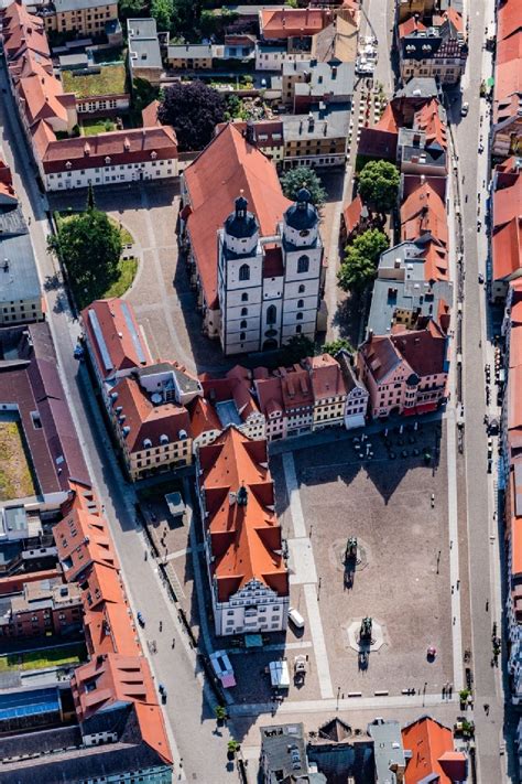 Luftaufnahme Lutherstadt Wittenberg Marktplatz Mit Dem Alten Rathaus
