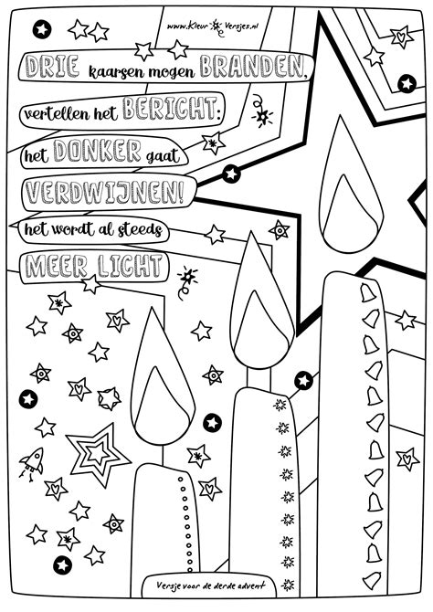 061 Derde advent • kleurversjes.nl Christelijke kerst, Kerst