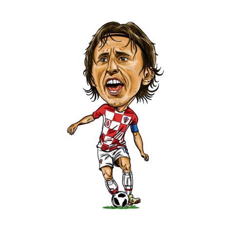 Luka Modric caricature - Luka Modric - T-Shirt | TeePublic
