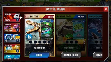 Clash Of Titans Battle For Kaprosuchus Gen Battle Jurassic World The Game Youtube