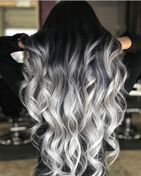 Black And White Hair Silver Hair Color Grey Ombre Hair Hair Styles
