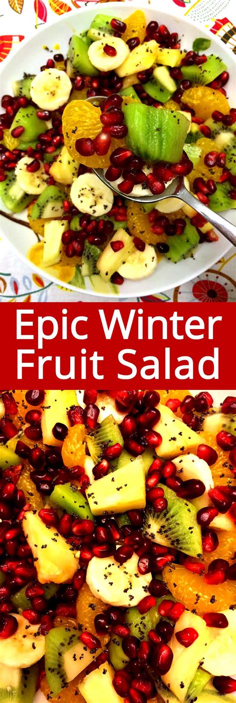 See a roundup of healthy thanksgiving salad recipes, including salads served warm and made with seasonal faves, like sweet potatoes and brussels sprouts. Pomegranate Winter Fruit Salad Recipe - Easy and Festive ...