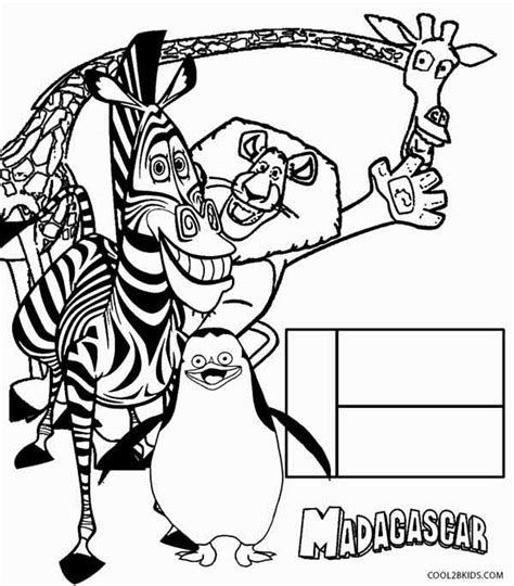 Melman and gloria coloring page. Printable Madagascar Coloring Pages For Kids