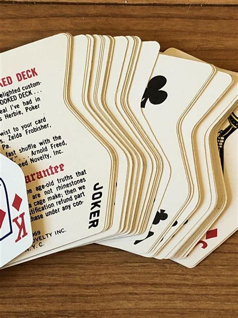 Vintage 1969 Crooked Deck Playing Cards 52 Card Set A Freed Novelty Co