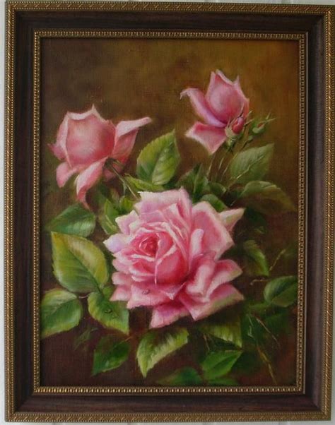 Le dosage le plus répandu est. Peinture à l'huile de roses toile 30 x 40 cm | Peinture à ...