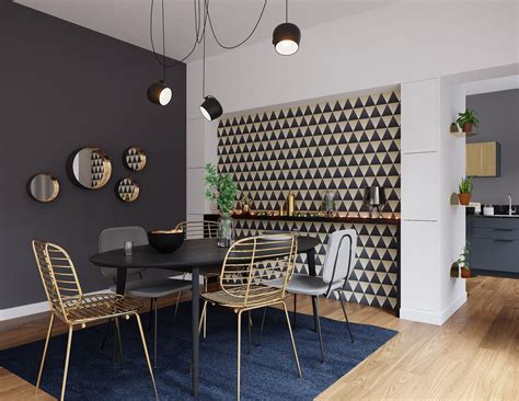 Papier peint intissé ISIDORE coloris noir | Déco salle à manger, Salle