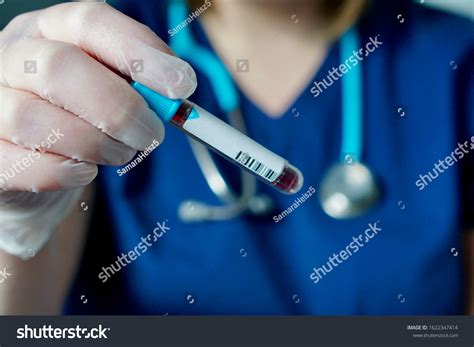 Nurse Holding Out Blank Blood Test Stock Photo 1622347414 Shutterstock