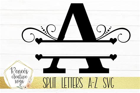 Split Letters Split Monogram Letters Svg Cutting File