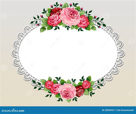 Vintage Roses Bouquet Frame Stock Vector Illustration Of Graphic