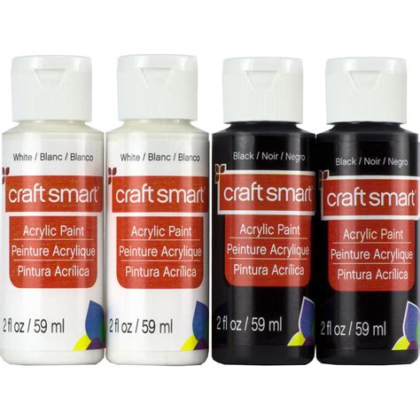 12 Packs 4 Ct 48 Total Black And White Acrylic Paint Value Set By