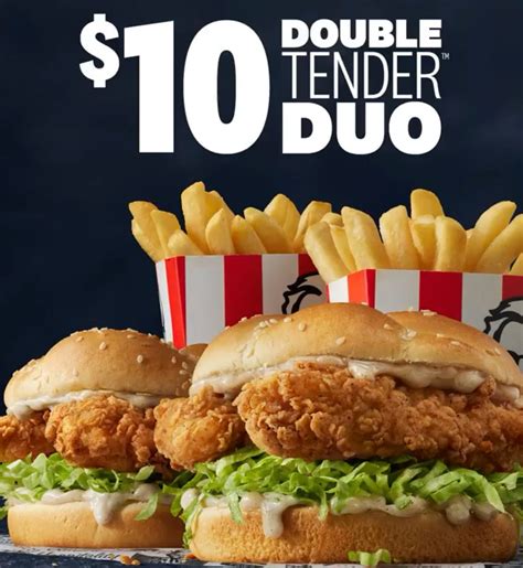 Deal Kfc 10 Double Tender Duo Gippsland Vic Only Frugal Feeds