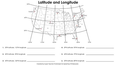 United States Map With Latitude And Longitude Printable