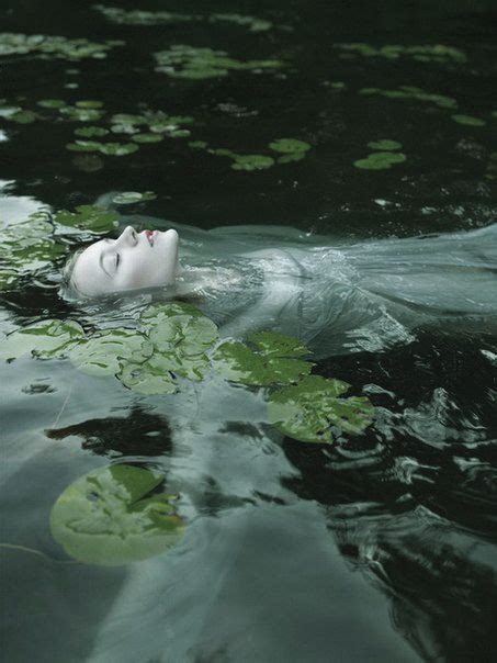 Girl Flowers Moss Drowned Water Lily Dead Girl Green Water Mossy Statue Chapel In The Woods