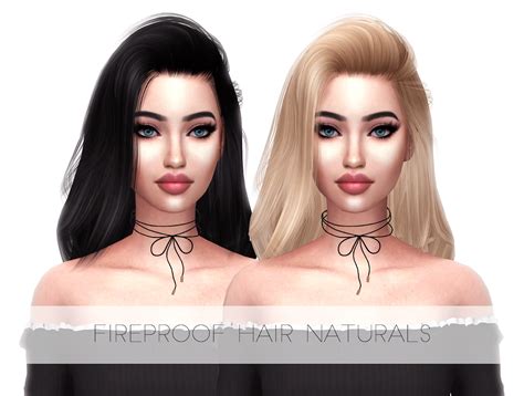 Sims 4 Hairs The Sims Resource Fireproof Hair Retextured