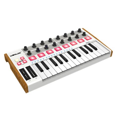 worlde portable midi keyboard controller mini professional 25 keys usb