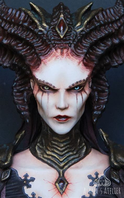 Lilith Bust Statue Diablo Iv Sculpture 3d Printed Figurine Lilith